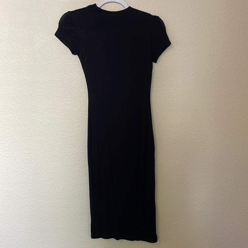 Black midi dress
